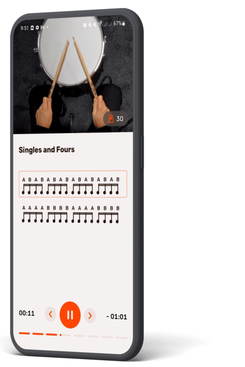 How to learn drums with our Drum Coach, Drum lessons online with our music app